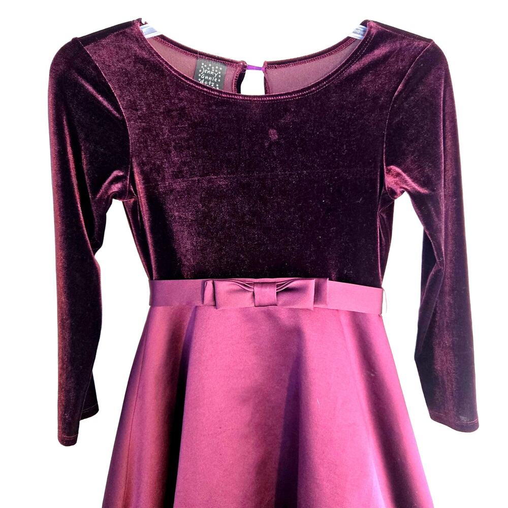Jenny Annie Dots Girls Formal Dress Size Medium M Purple Evening Party Prom